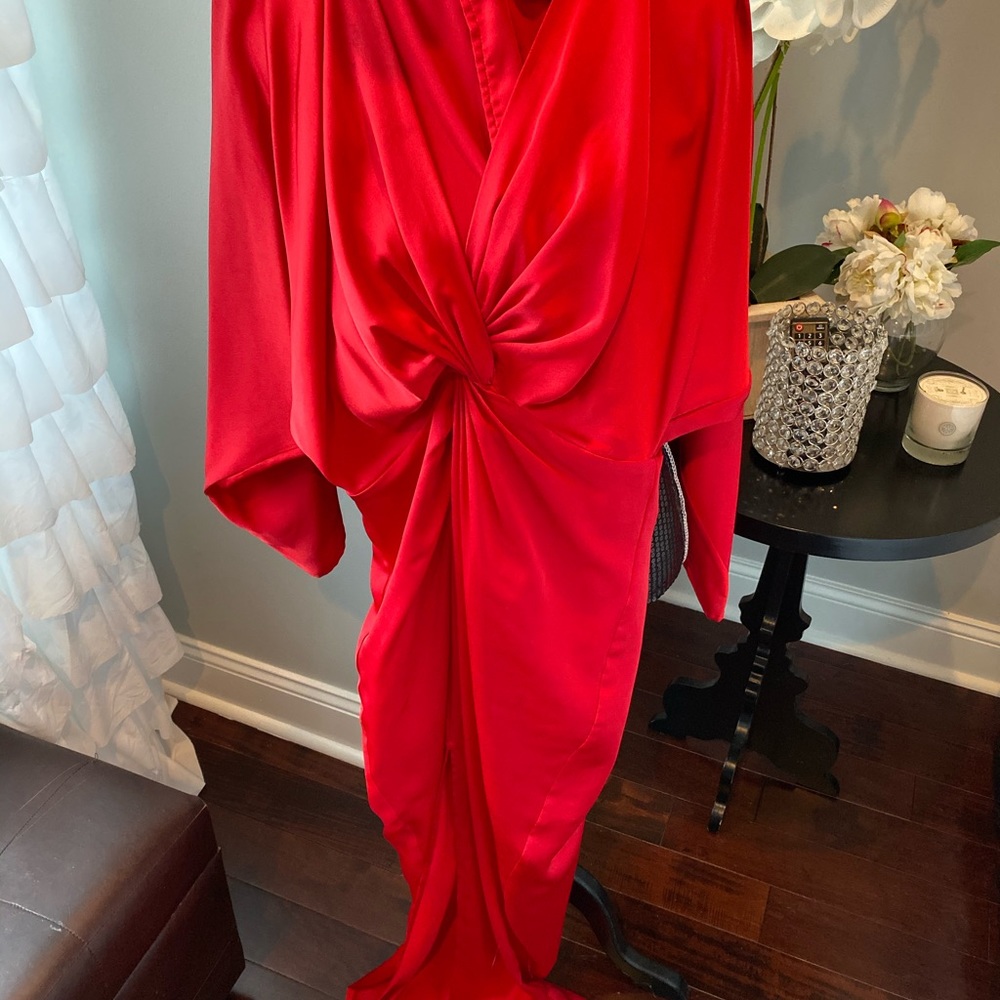 BCBG Red silk dress